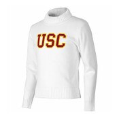 USC Trojans Women's Colosseum White Cheer Sweater